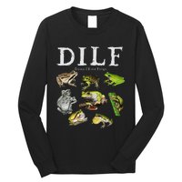 Dilf Damn I Love Frogs Frog Species Graphic Long Sleeve Shirt