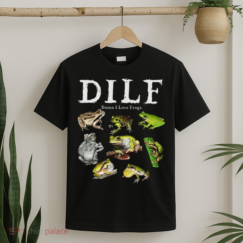 Dilf Damn I Love Frogs Frog Species Graphic T-Shirt