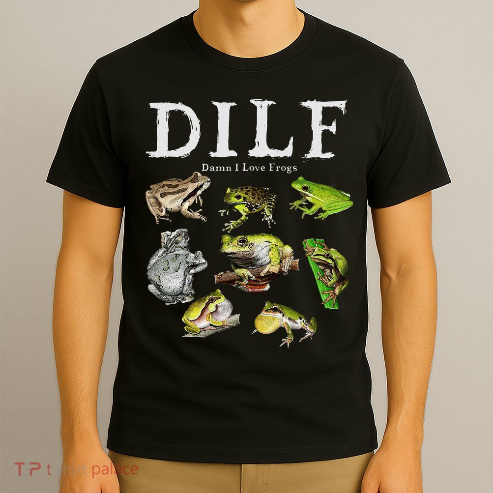 Dilf Damn I Love Frogs Frog Species Graphic T-Shirt