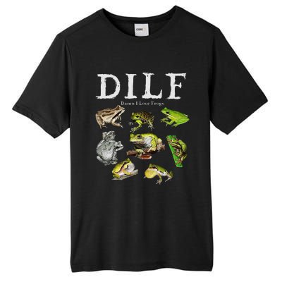 Dilf Damn I Love Frogs Frog Species Graphic Tall Fusion ChromaSoft Performance T-Shirt