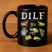 Dilf Damn I Love Frogs Frog Species Graphic 11oz C Handle Ceramic Mug