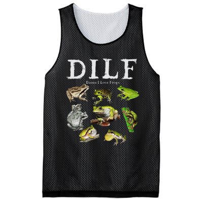 Dilf Damn I Love Frogs Frog Species Graphic Mesh Reversible Basketball Jersey Tank