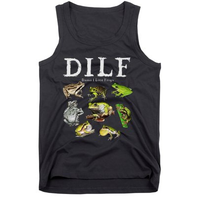 Dilf Damn I Love Frogs Frog Species Graphic Tank Top