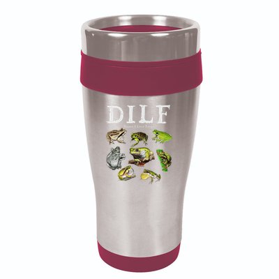 Dilf Damn I Love Frogs Frog Species Graphic 16oz Travel Tumbler