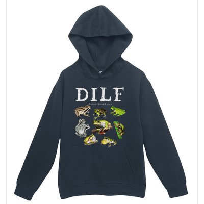 Dilf Damn I Love Frogs Frog Species Graphic Urban Pullover Hoodie