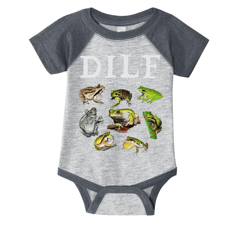 Dilf Damn I Love Frogs Frog Species Graphic Infant Baby Jersey Bodysuit