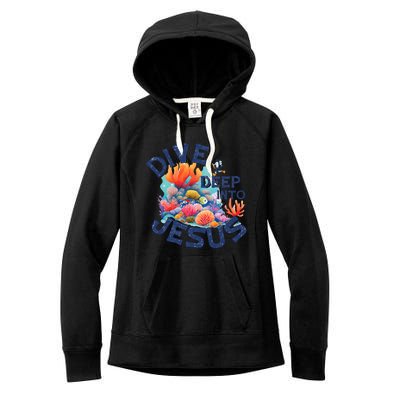 Dive Deep Into Jesus Vacation Bible School Women's Fleece Hoodie