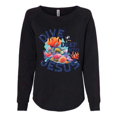 Dive Deep Into Jesus Vacation Bible School Womens California Wash Sweatshirt