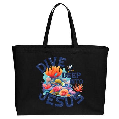 Dive Deep Into Jesus Vacation Bible School Cotton Canvas Jumbo Tote