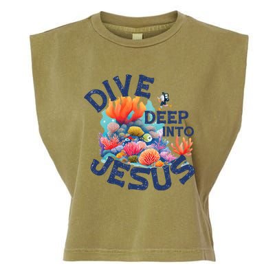 Dive Deep Into Jesus Vacation Bible School Garment-Dyed Women's Muscle Tee