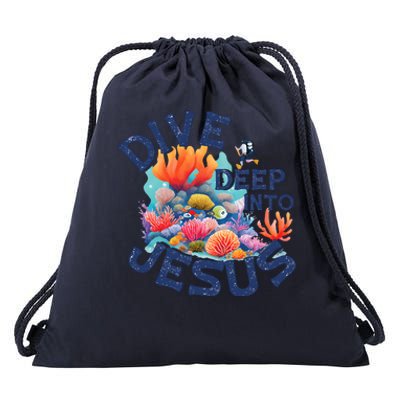 Dive Deep Into Jesus Vacation Bible School Drawstring Bag