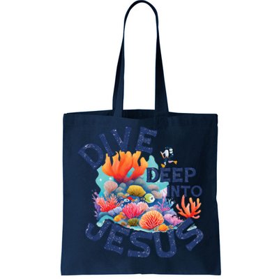 Dive Deep Into Jesus Vacation Bible School Tote Bag