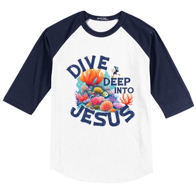 Dive Deep Into Jesus Vacation Bible School Baseball Sleeve Shirt