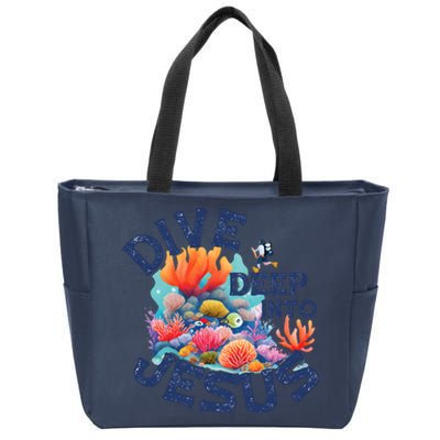 Dive Deep Into Jesus Vacation Bible School Zip Tote Bag