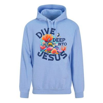 Dive Deep Into Jesus Vacation Bible School Unisex Surf Hoodie