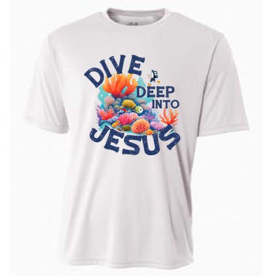 Dive Deep Into Jesus Vacation Bible School Cooling Performance Crew T-Shirt