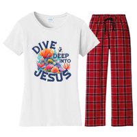 Dive Deep Into Jesus Vacation Bible School Women's Flannel Pajama Set