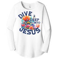 Dive Deep Into Jesus Vacation Bible School Women's Perfect Tri Tunic Long Sleeve Shirt