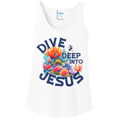 Dive Deep Into Jesus Vacation Bible School Ladies Essential Tank