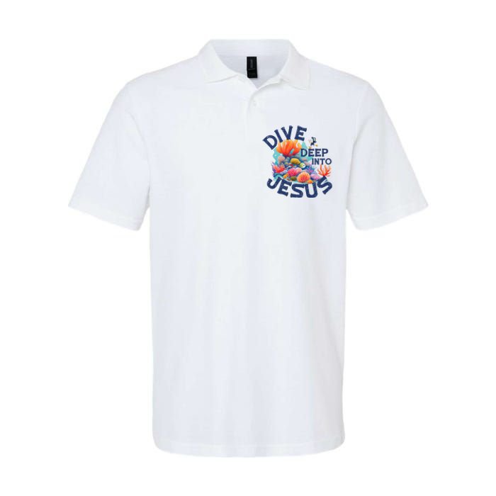 Dive Deep Into Jesus Vacation Bible School Softstyle Adult Sport Polo