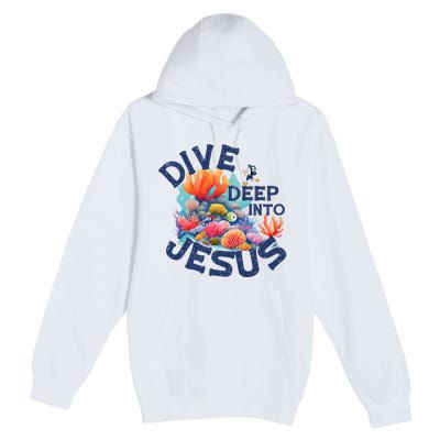 Dive Deep Into Jesus Vacation Bible School Premium Pullover Hoodie