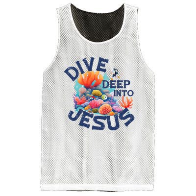 Dive Deep Into Jesus Vacation Bible School Mesh Reversible Basketball Jersey Tank