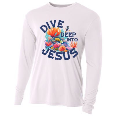 Dive Deep Into Jesus Vacation Bible School Cooling Performance Long Sleeve Crew