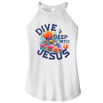 Dive Deep Into Jesus Vacation Bible School Women's Perfect Tri Rocker Tank