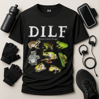 Dilf Damn I Love Frogs Frog Species Graphic Cooling Performance Crew T-Shirt