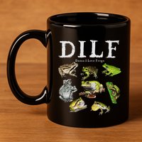 Dilf Damn I Love Frogs Frog Species Graphic 11oz C Handle Ceramic Mug