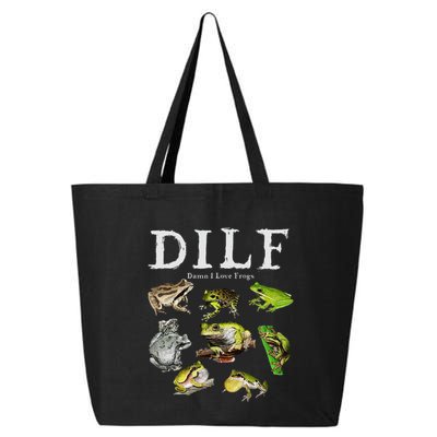 Dilf Damn I Love Frogs Frog Species Graphic 25L Jumbo Tote