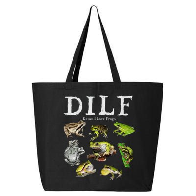 Dilf Damn I Love Frogs Frog Species Graphic 25L Jumbo Tote