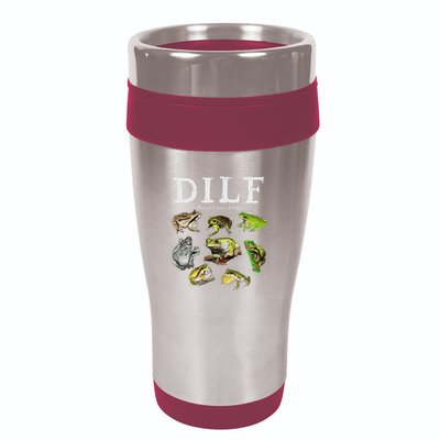 Dilf Damn I Love Frogs Frog Species Graphic 16oz Travel Tumbler