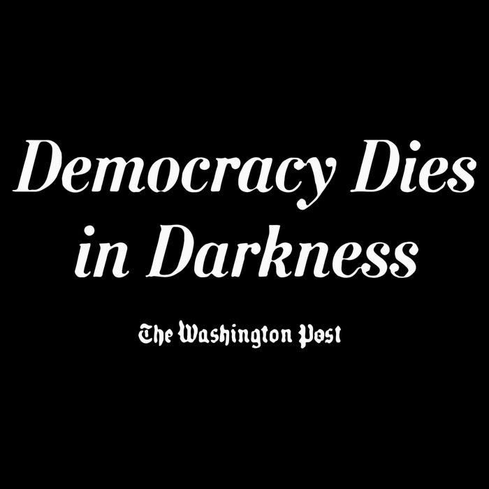 Democracy Dies In Darkness Cooling Performance Crew T-Shirt
