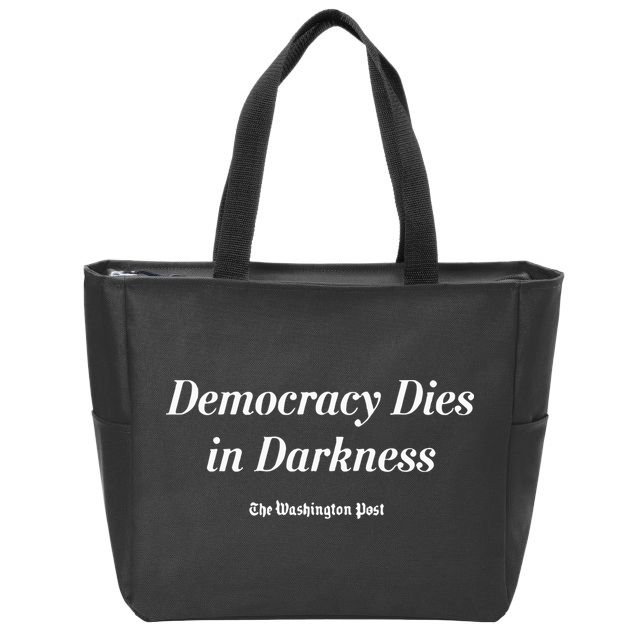 Democracy Dies In Darkness Zip Tote Bag