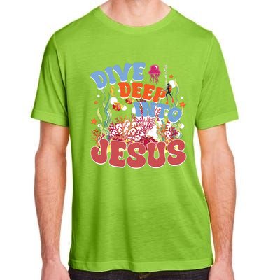 Dive Deep Into Jesus Scuba Vbs 2024 Christian Camp Gift Adult ChromaSoft Performance T-Shirt