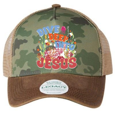 Dive Deep Into Jesus Scuba Vbs 2024 Christian Camp Gift Legacy Tie Dye Trucker Hat