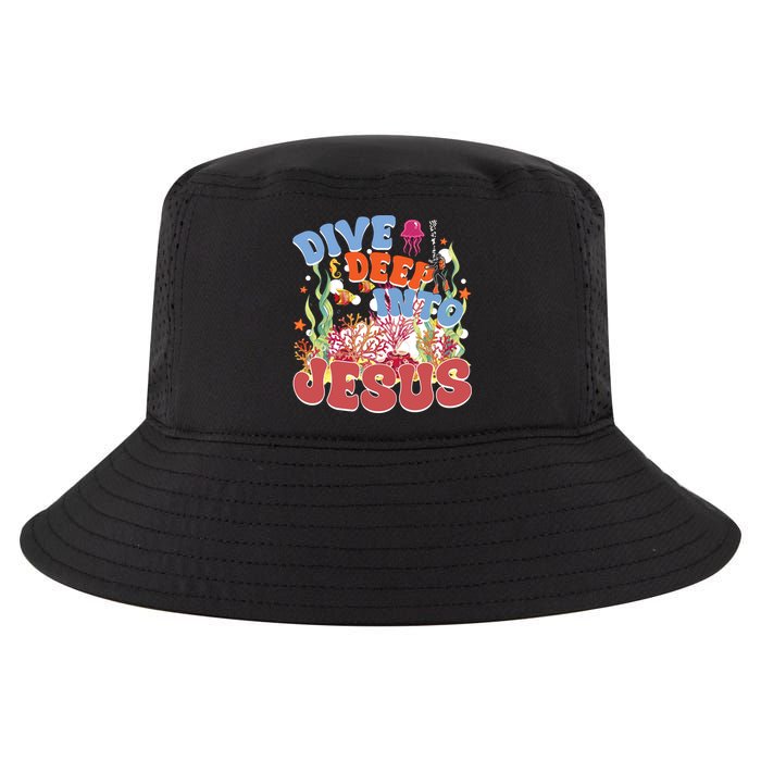 Dive Deep Into Jesus Scuba Vbs 2024 Christian Camp Gift Cool Comfort Performance Bucket Hat