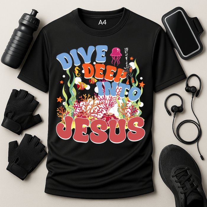 Dive Deep Into Jesus Scuba Vbs 2024 Christian Camp Gift Performance Shirt