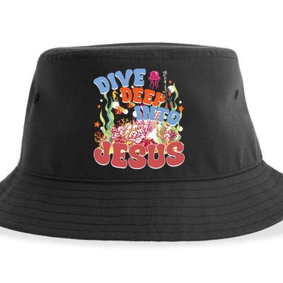 Dive Deep Into Jesus Scuba Vbs 2024 Christian Camp Gift Sustainable Bucket Hat
