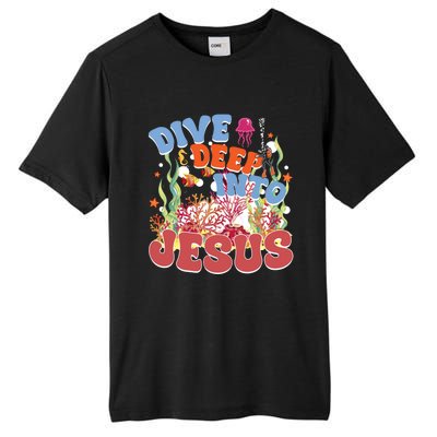 Dive Deep Into Jesus Scuba Vbs 2024 Christian Camp Gift Tall Fusion ChromaSoft Performance T-Shirt