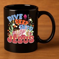 Dive Deep Into Jesus Scuba Vbs 2024 Christian Camp Gift 11oz C Handle Ceramic Mug