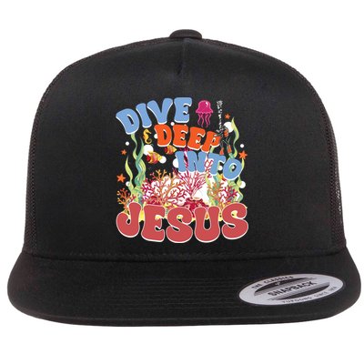 Dive Deep Into Jesus Scuba Vbs 2024 Christian Camp Gift Flatbill Hat