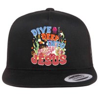 Dive Deep Into Jesus Scuba Vbs 2024 Christian Camp Gift Flat Bill Trucker Hat