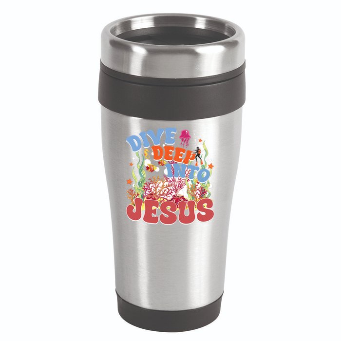 Dive Deep Into Jesus Scuba Vbs 2024 Christian Camp Gift 16oz Travel Tumbler
