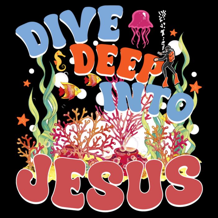 Dive Deep Into Jesus Scuba Vbs 2024 Christian Camp Gift Youth Performance Sprint T-Shirt