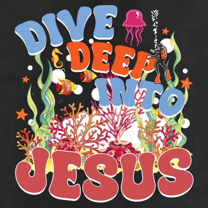 Dive Deep Into Jesus Scuba Vbs 2024 Christian Camp Gift Golf Towel