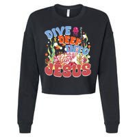 Dive Deep Into Jesus Scuba Vbs 2024 Christian Camp Gift Cropped Pullover Crew