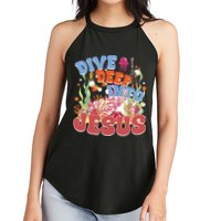 Dive Deep Into Jesus Scuba Vbs 2024 Christian Camp Gift Women's Perfect Tri Rocker Tank