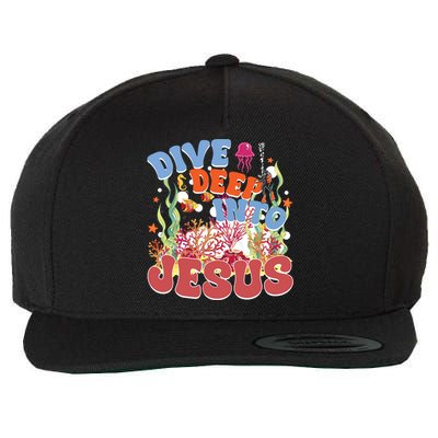 Dive Deep Into Jesus Scuba Vbs 2024 Christian Camp Gift Wool Snapback Cap